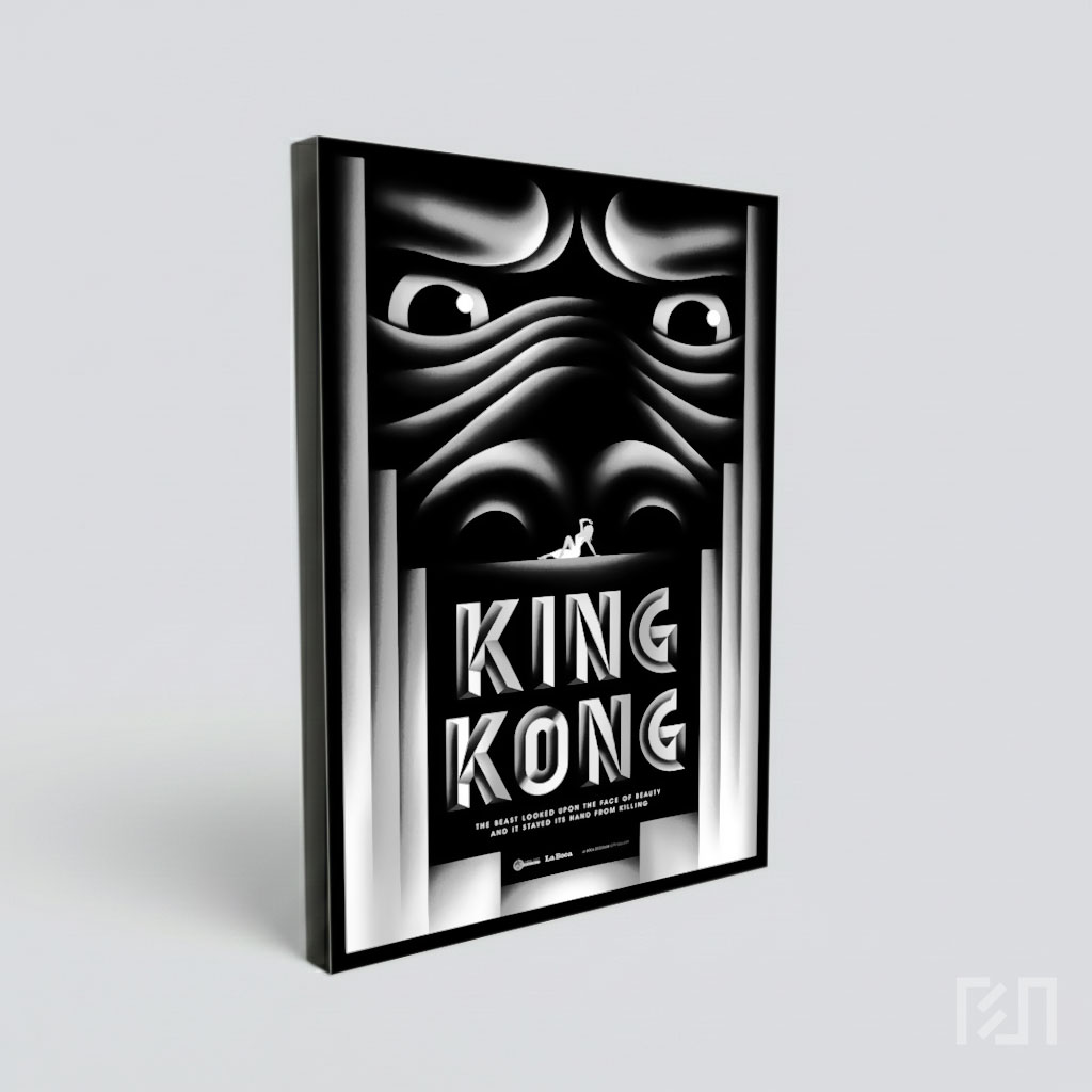 Poster Film King Kong Klasik Hitam Putih