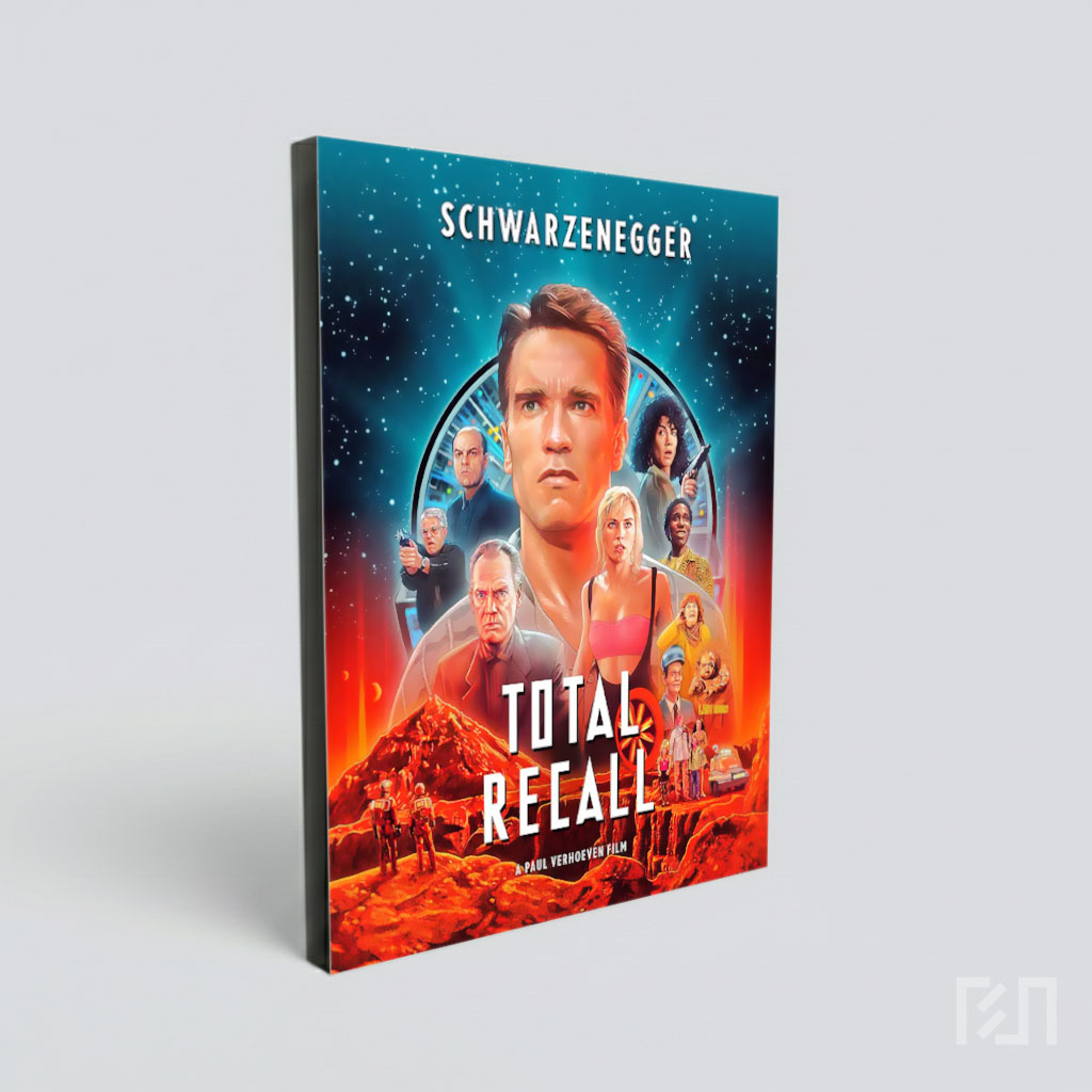 Poster Film Klasik Fiksi Ilmiah Total Recall