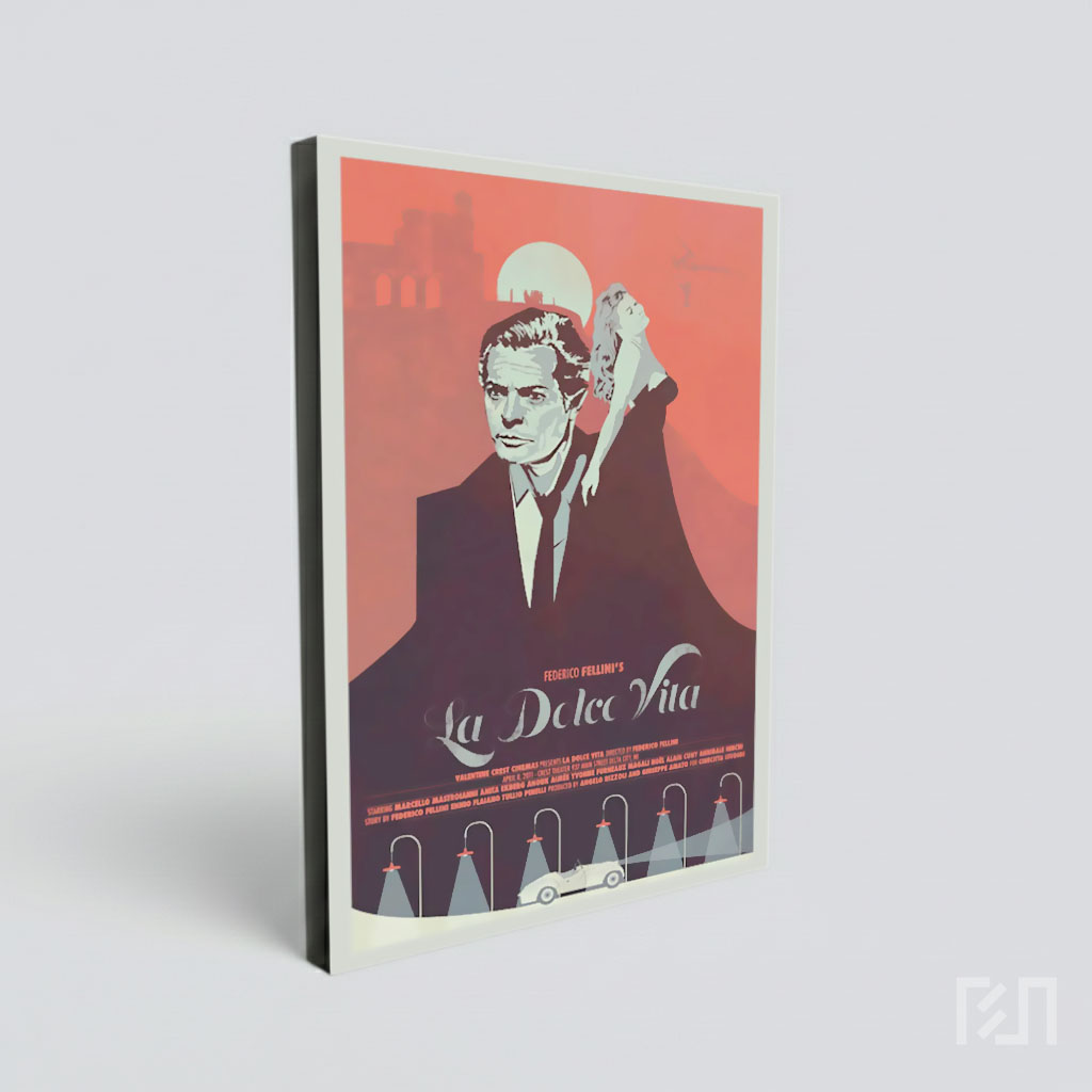 Poster Film Klasik La Dolce Vita Karya Federico Fellini