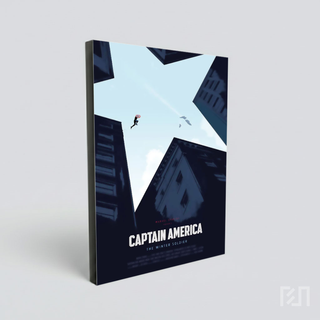 Poster Film Minimalis Captain America