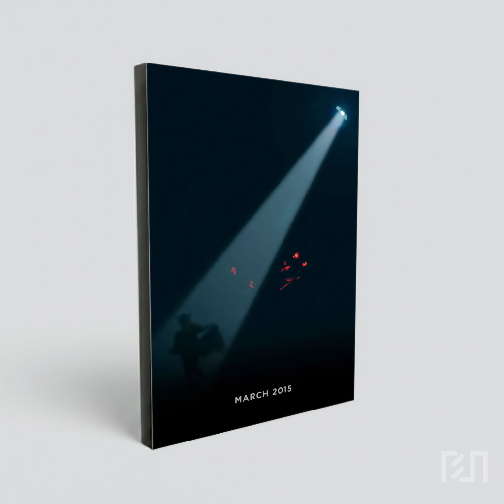 Poster Film Misterius dengan Sorotan Lampu