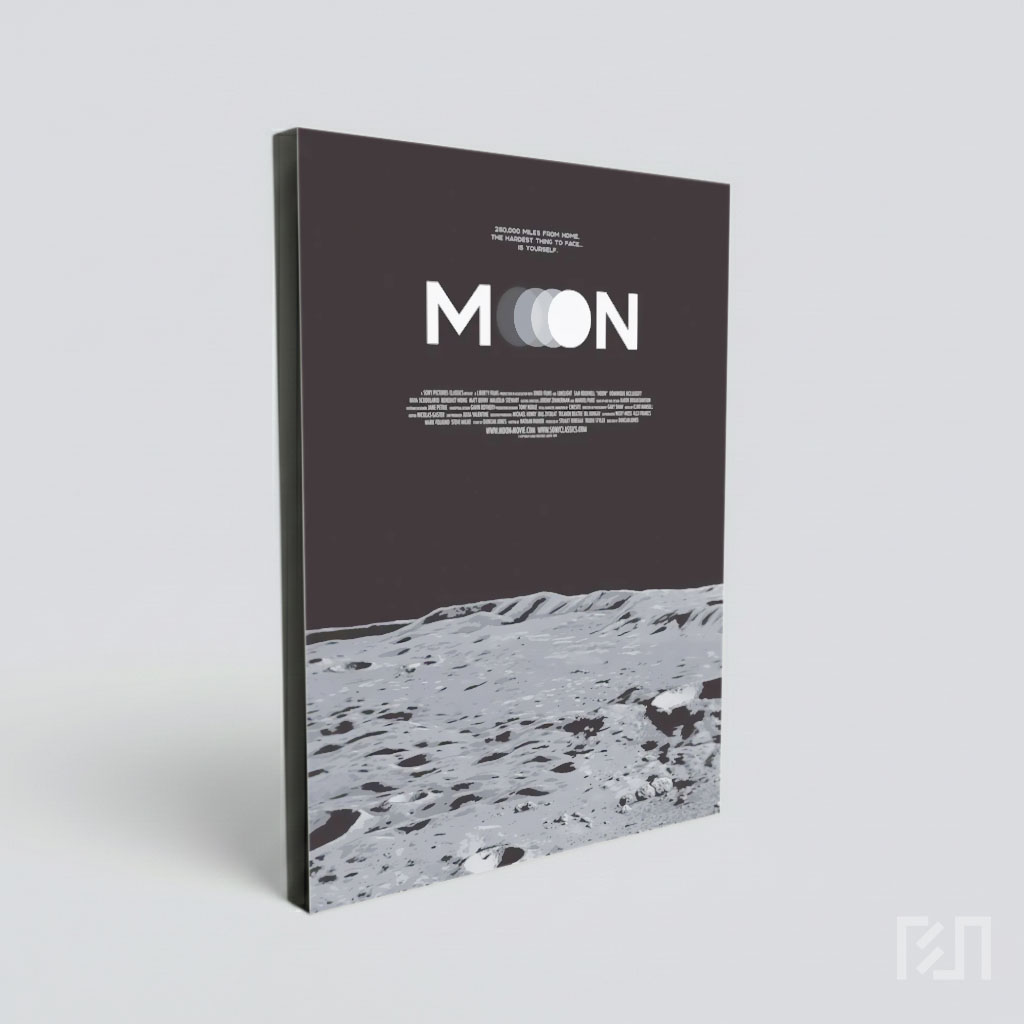 Poster Film Moon (2009) - Film Fiksi Ilmiah Duncan Jones