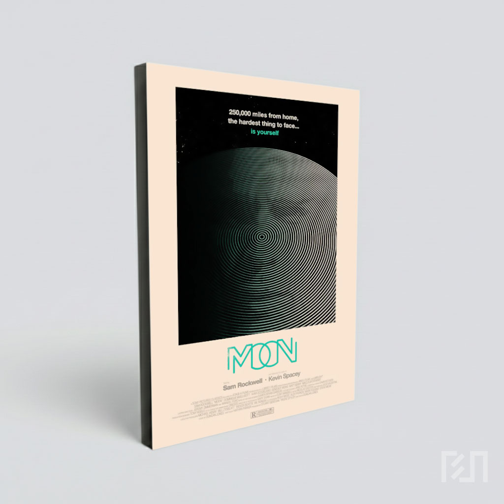 Poster Film Moon Seni Grafis Abstrak