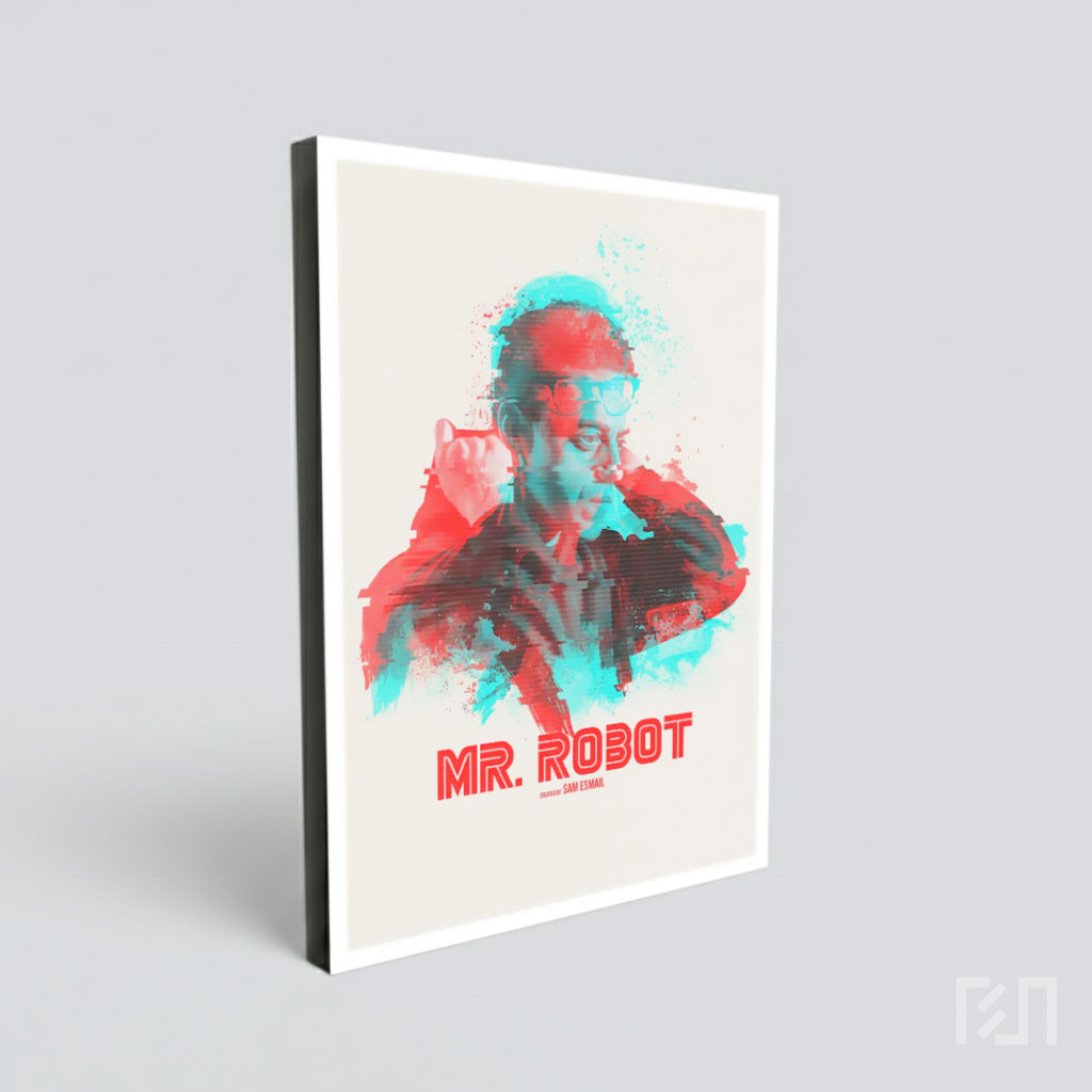 Poster Film Mr. Robot - Seni Digital Glitch