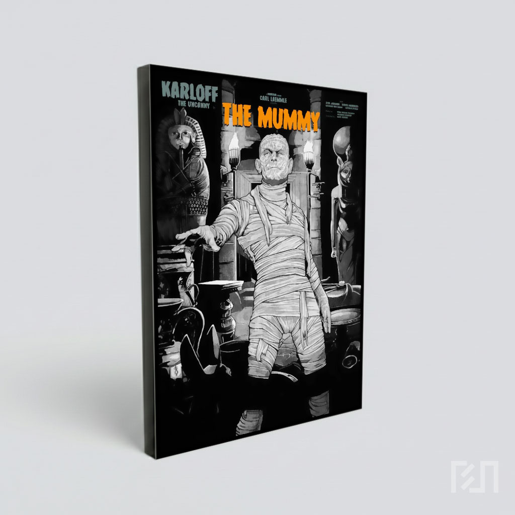 Poster Film Mumi Klasik Hitam Putih