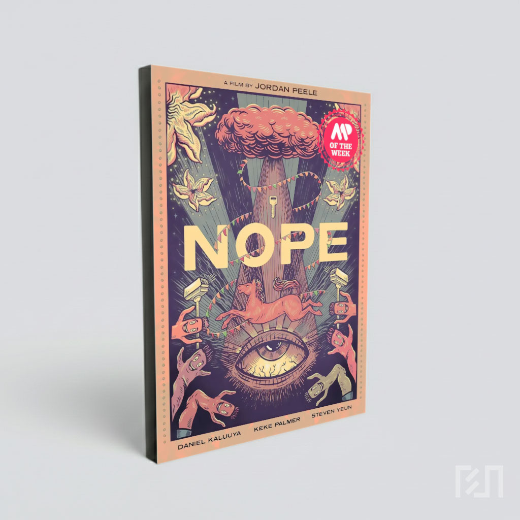 Poster Film Nope - Seni Ilustrasi Horor Sci-Fi