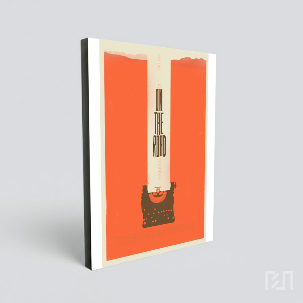 Poster Film On the Road: Desain Minimalis Ikonik