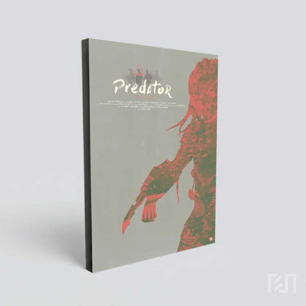 Poster Film Predator (1987) Desain Minimalis