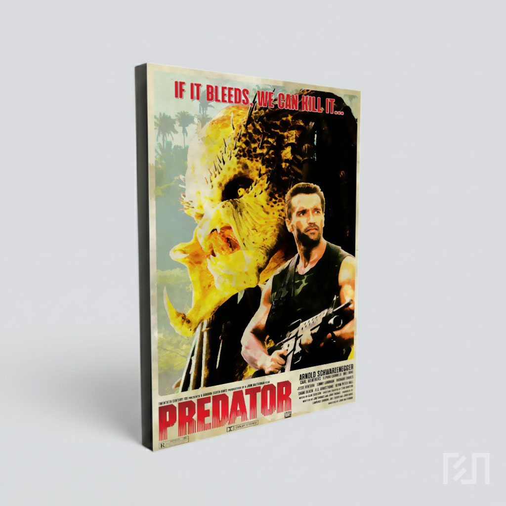 Poster Film Predator dengan Arnold Schwarzenegger