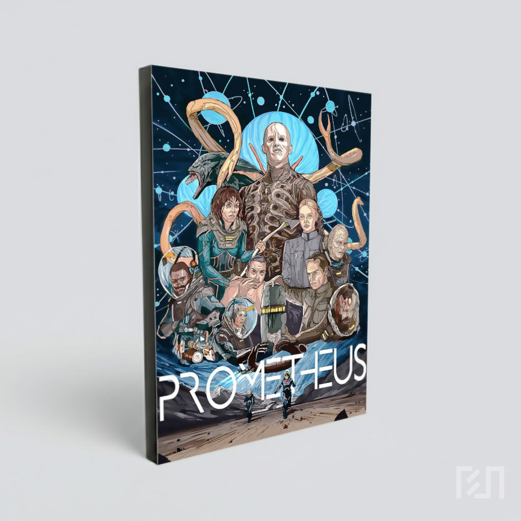 Poster Film Prometheus: Seni Ilustrasi Sci-Fi