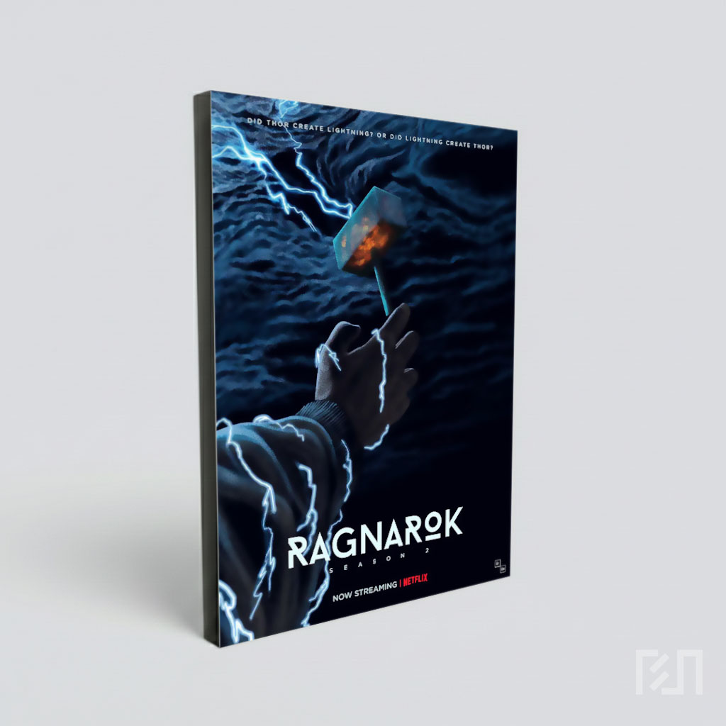 Poster Film Ragnarok dengan Mjolnir