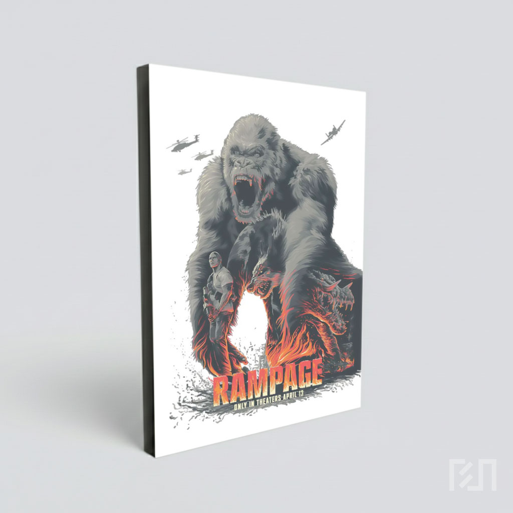 Poster Film Rampage: Dwayne Johnson