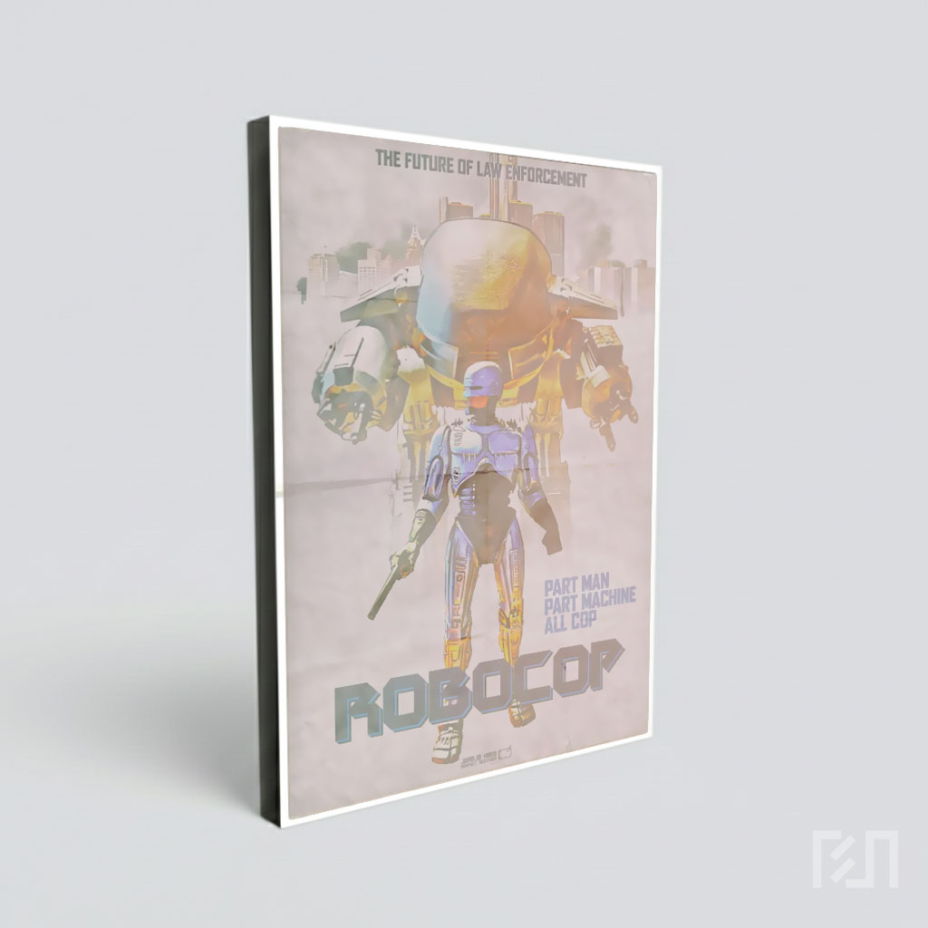 Poster Film RoboCop dengan ED-209