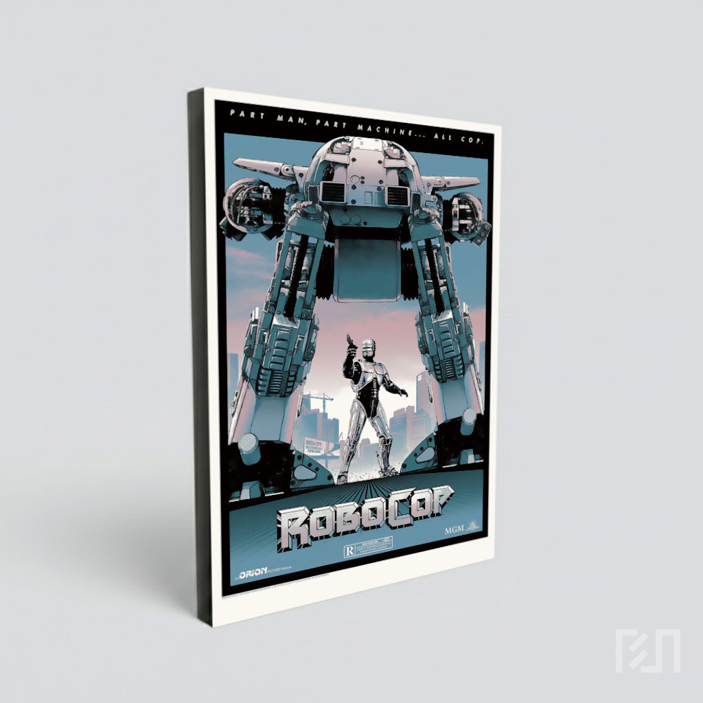 Poster Film RoboCop Melawan ED-209