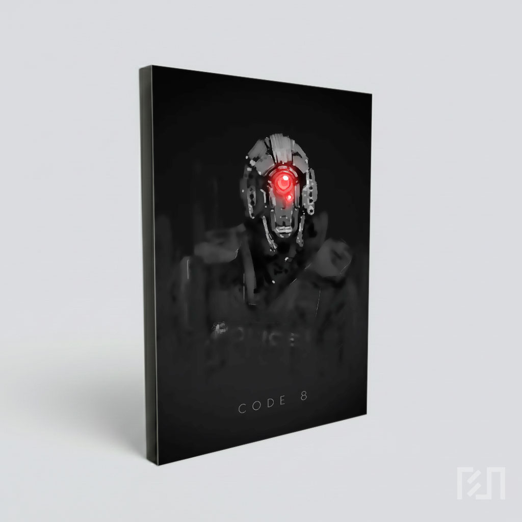Poster Film Robot Polisi Futuristik