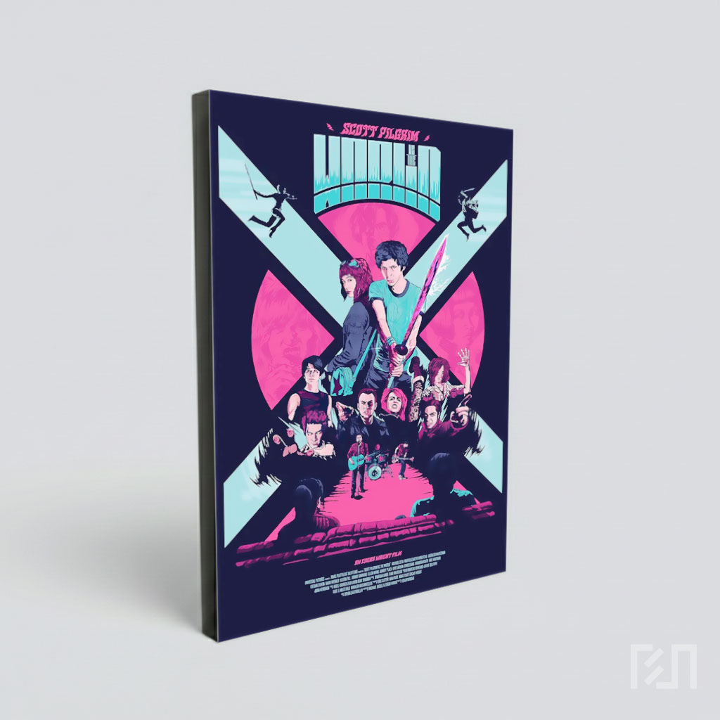 Poster Film Scott Pilgrim vs The World Ilustrasi