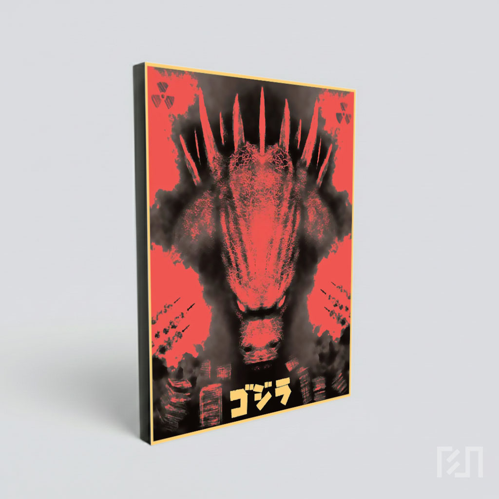Poster Film Shin Godzilla Merah Hitam