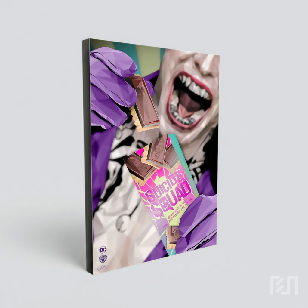 Poster Film Suicide Squad Joker Cokelat