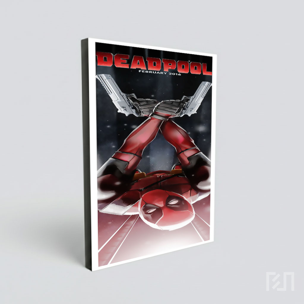 Poster Film Superhero Berwarna Merah