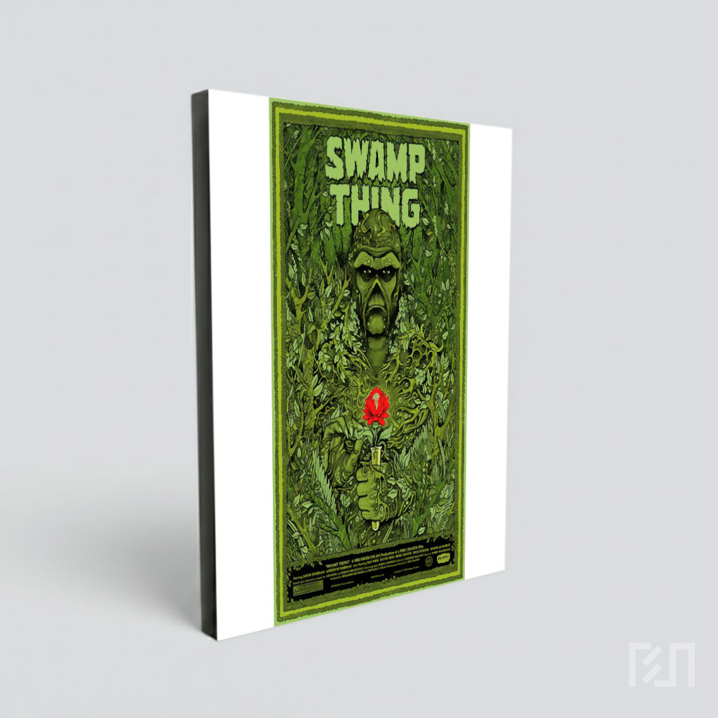 Poster Film Swamp Thing Seni Hijau Klasik