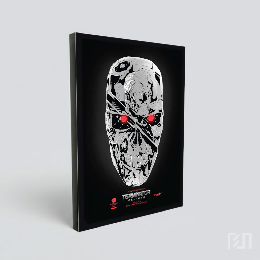 Poster Film Terminator Robot Tengkorak