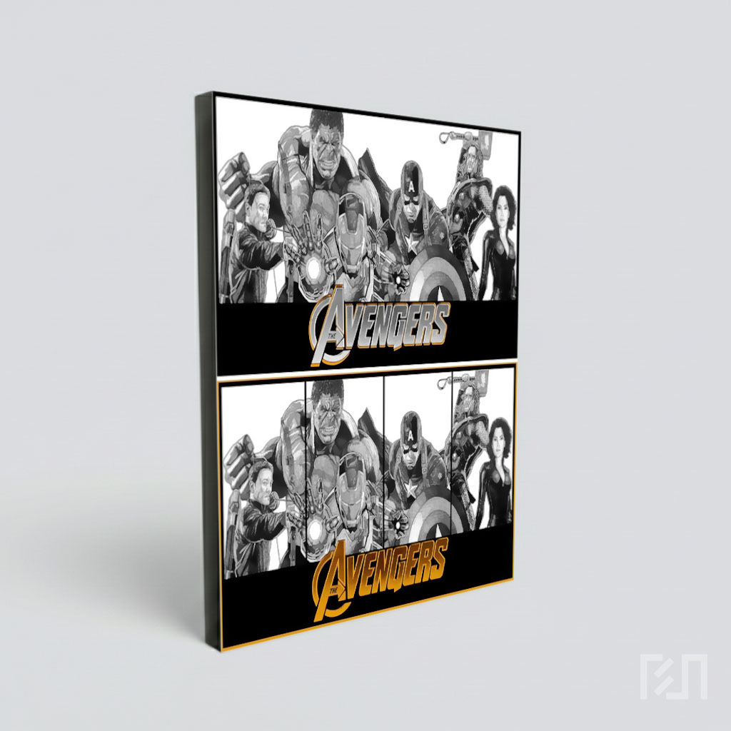 Poster Film The Avengers Hitam Putih