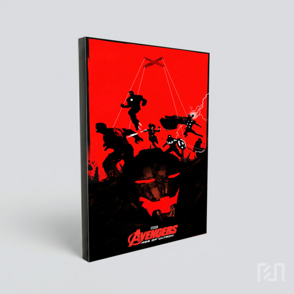 Poster Film The Avengers Siluet Merah