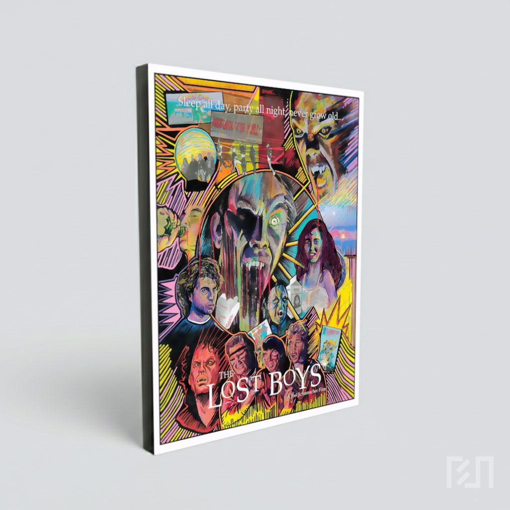 Poster Film The Lost Boys - Seni Ilustrasi Horor Klasik
