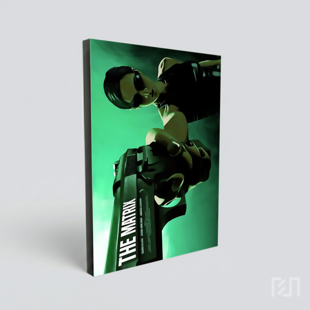 Poster Film The Matrix - Trinity Menodongkan Senjata