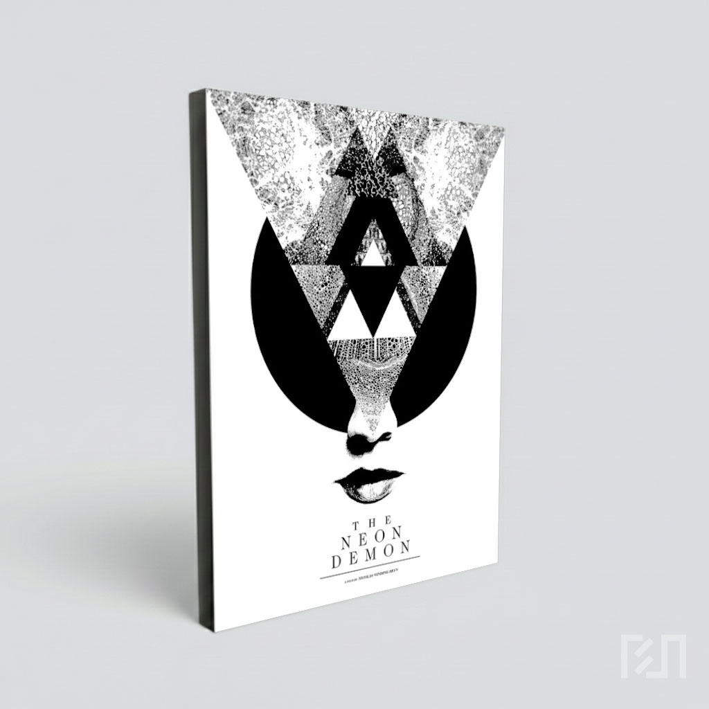 Poster Film The Neon Demon Minimalis Hitam Putih