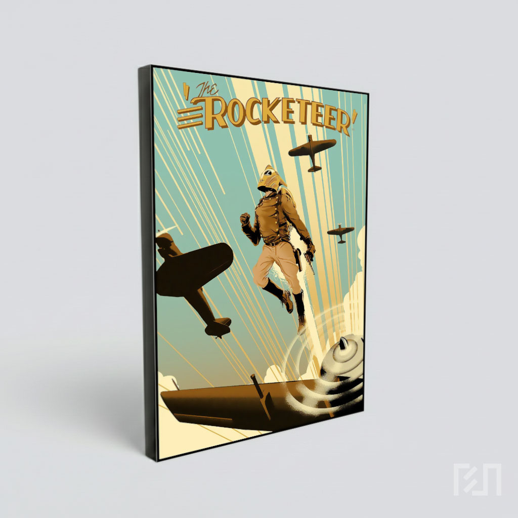 Poster Film The Rocketeer Aksi Petualangan Retro