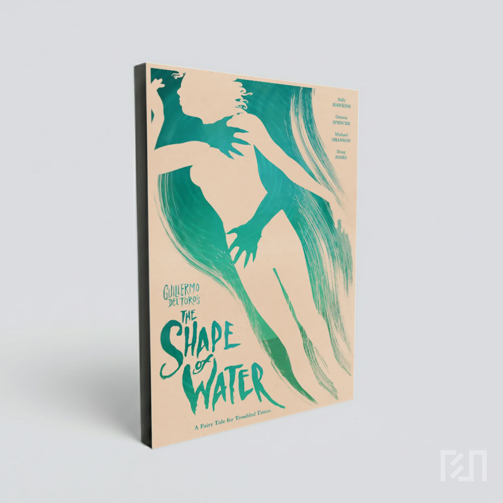 Poster Film The Shape of Water Ilustrasi Hijau