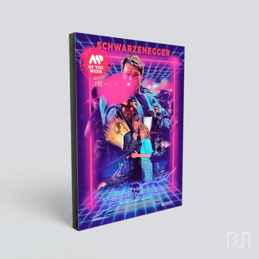 Poster Film The Terminator Retro Synthwave