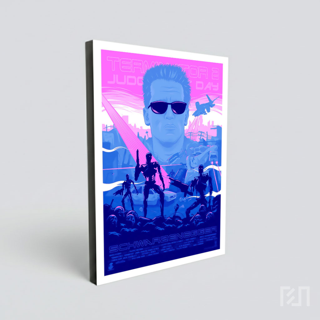 Poster Film The Terminator: Seni Digital Retro