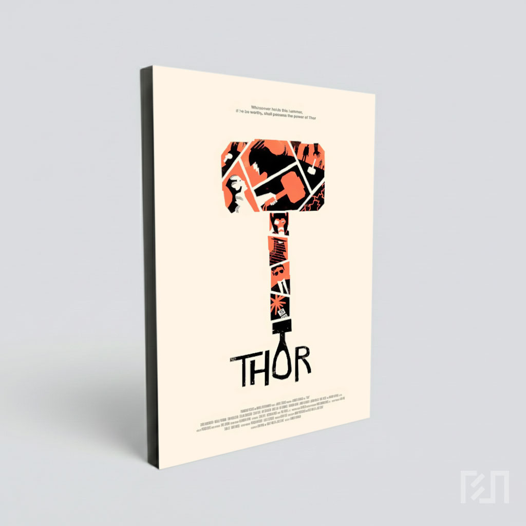 Poster Film Thor (2011) Seni Minimalis Olly Moss
