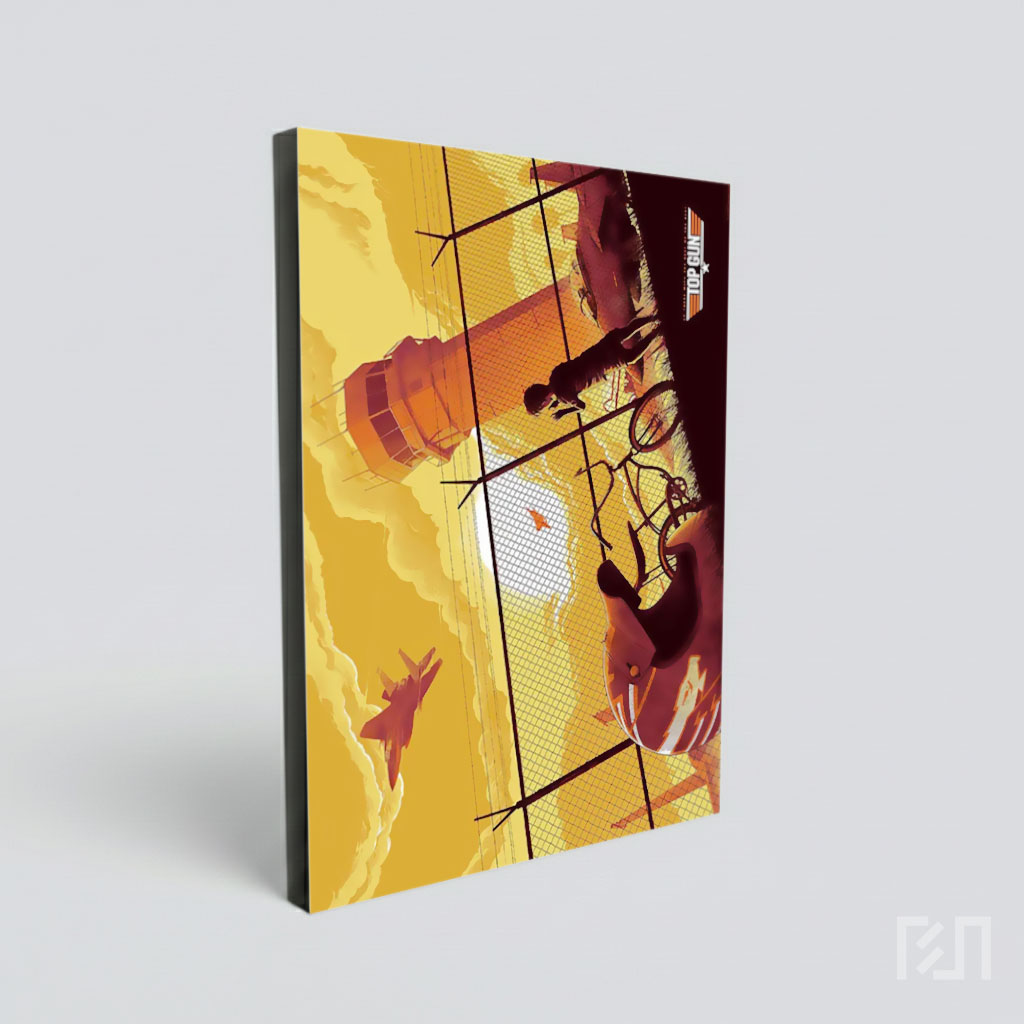 Poster Film Top Gun Maverick Ilustrasi Retro