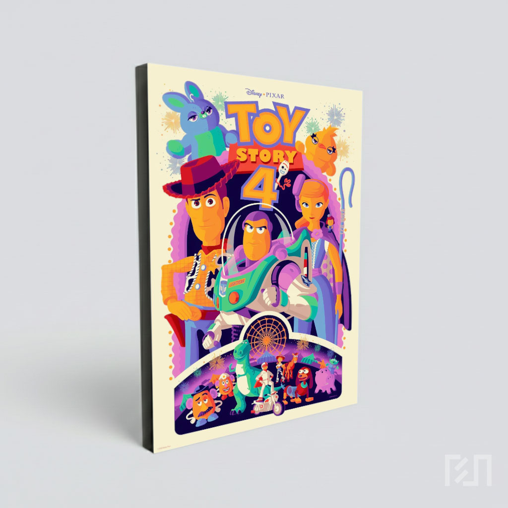 Poster Film Toy Story 4 Gaya Ilustrasi Vektor