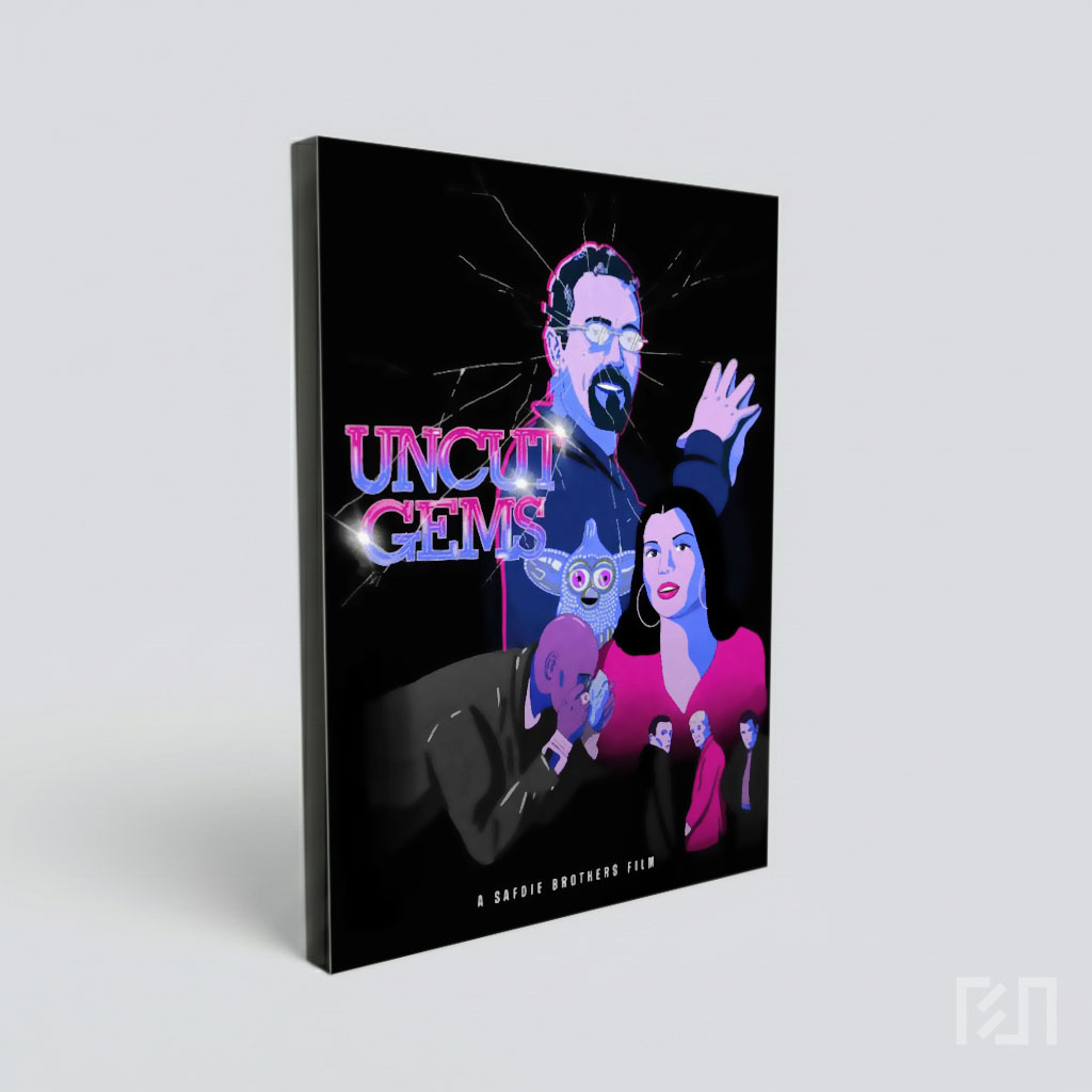 Poster Film Uncut Gems: Seni Ilustrasi Digital