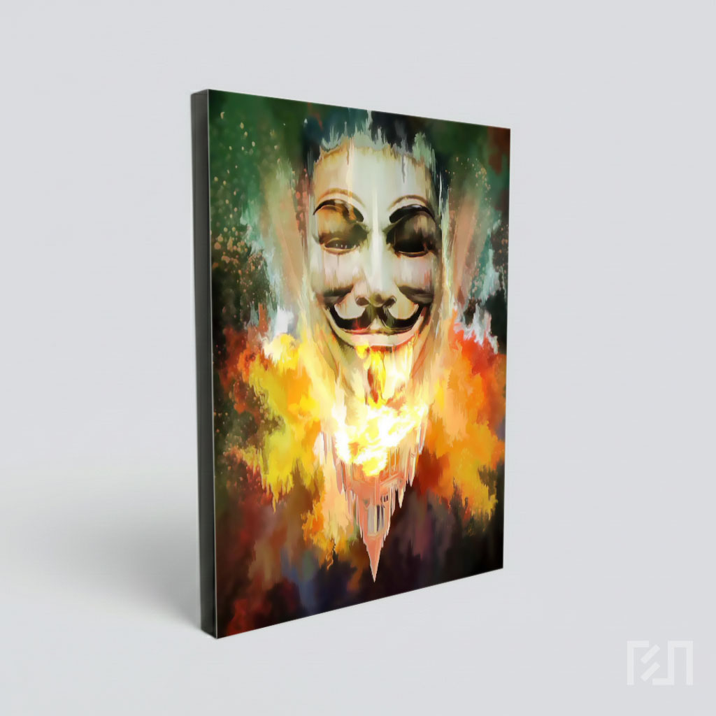 Poster Film V for Vendetta Seni Lukis Api