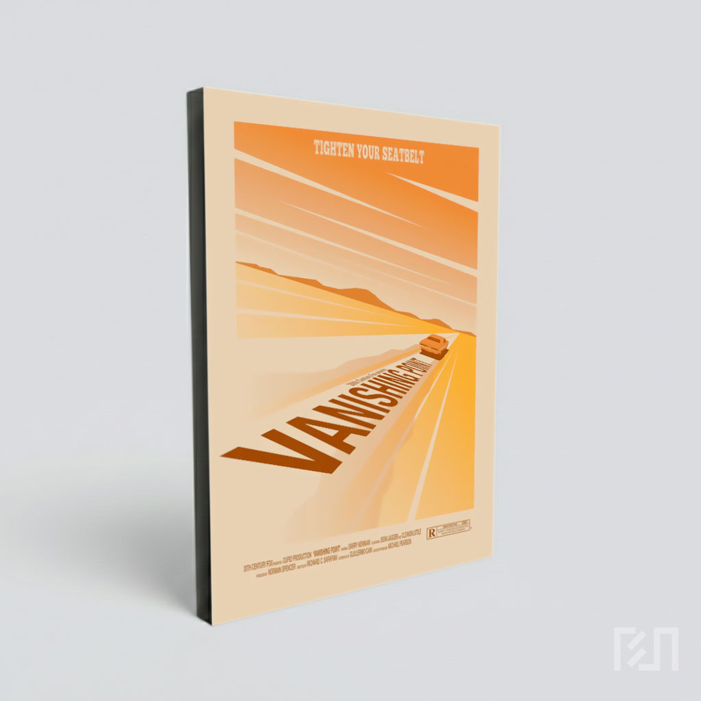 Poster Film Vanishing Point Minimalis Retro