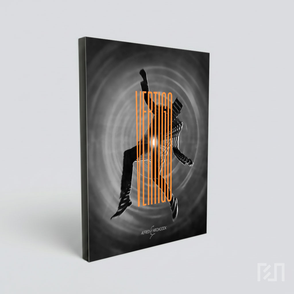 Poster Film Vertigo: Desain Grafis Abstrak