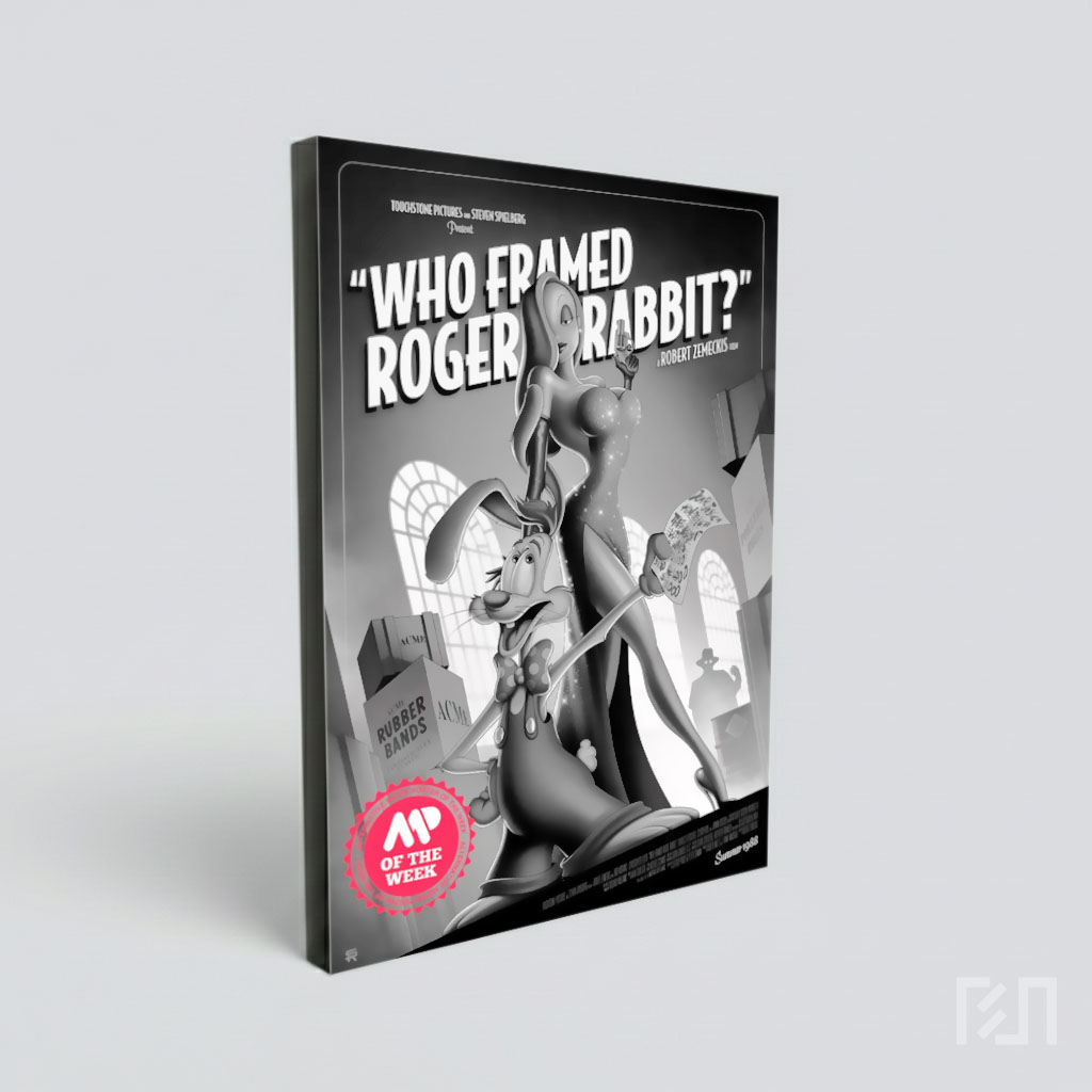 Poster Film Who Framed Roger Rabbit Hitam Putih Noir