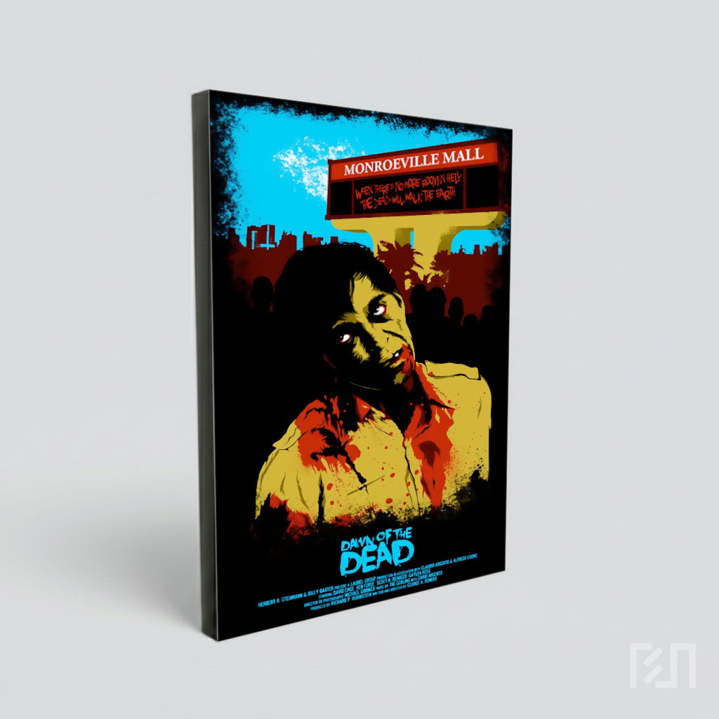 Poster Film Zombie Bergaya Ilustrasi