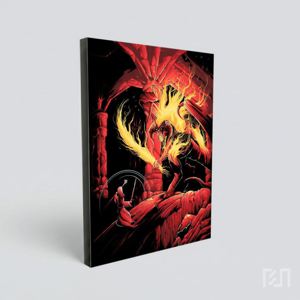 Poster Gandalf Melawan Balrog di Mines of Moria