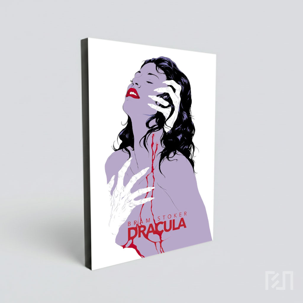 Poster Ilustrasi Buku Dracula Bram Stoker