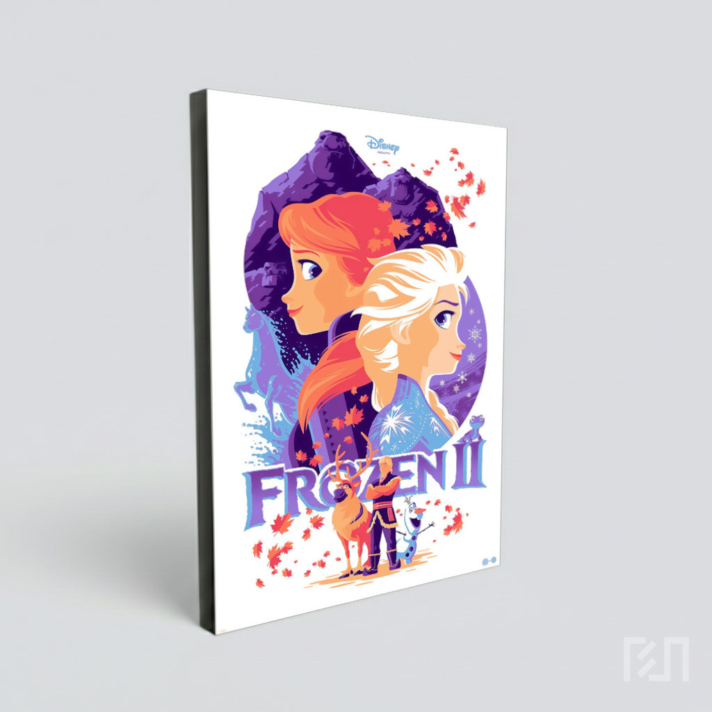 Poster Ilustrasi Disney Frozen 2 Elsa dan Anna