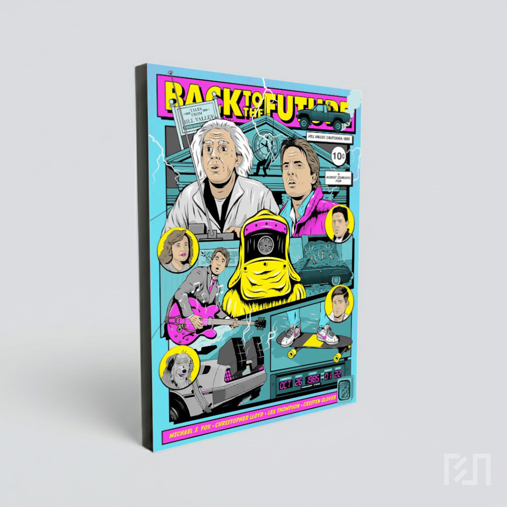 Poster Ilustrasi Film Back to the Future