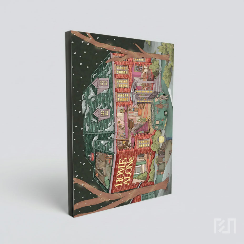 Poster Ilustrasi Film Home Alone