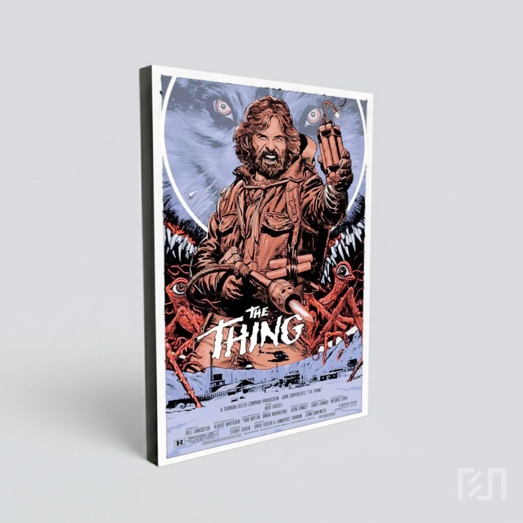 Poster Ilustrasi Film Horor The Thing Kurt Russell