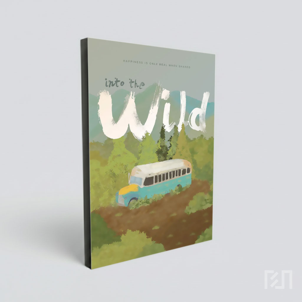 Poster Ilustrasi Film Into the Wild Bus 142